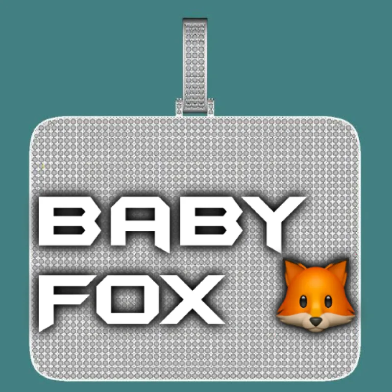 CUSTOM LETTER NECKLACE 3D BIG SQUARE sold by The GUU Shop