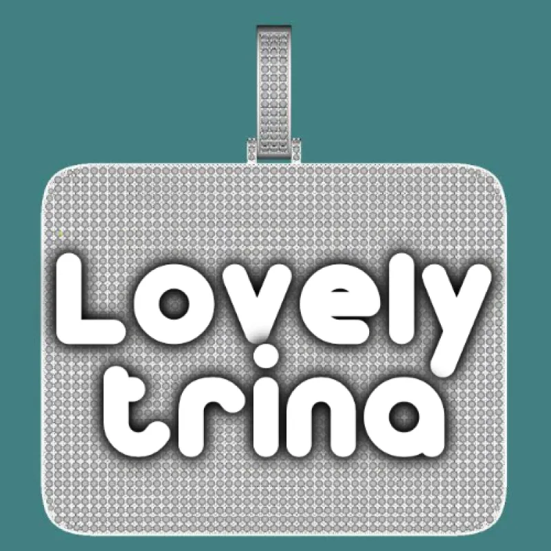 CUSTOM LETTER NECKLACE 3D BIG SQUARE sold by The GUU Shop