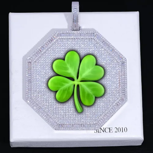 CUSTOM LETTER NECKLACE 3D BIG OCTAGON sold by The GUU Shop