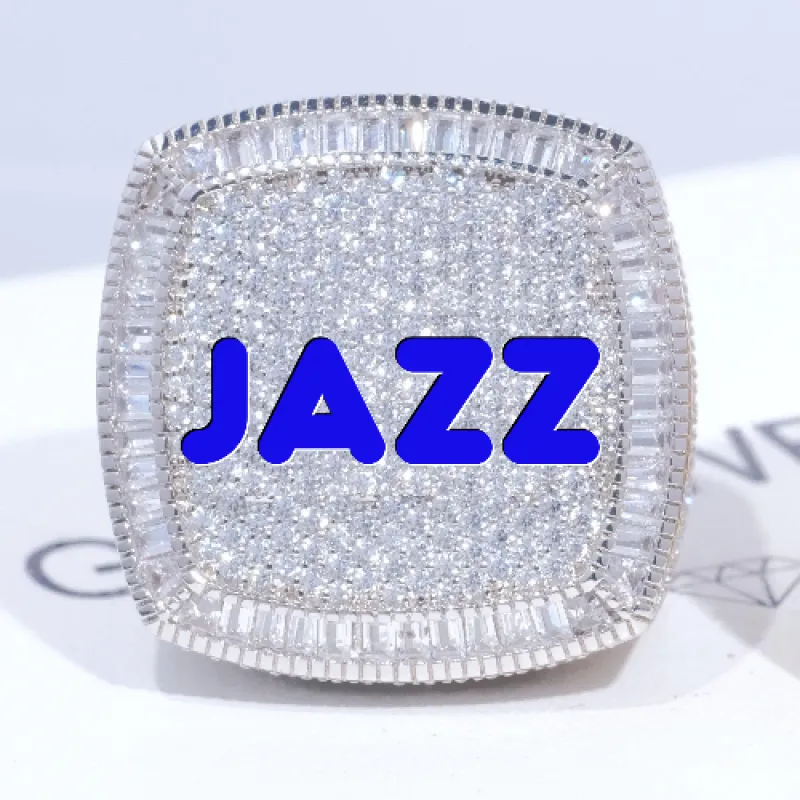 CUSTOM LETTER 3D ICED RING sold by The GUU Shop