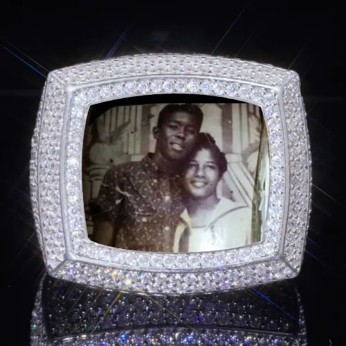 3D CUSTOM PICTURE ICED RING sold by The GUU Shop