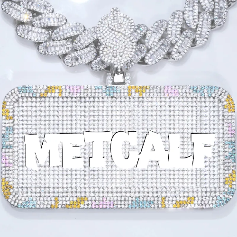 CUSTOM LETTER NECKLACE 3D COLORFUL SQUARE sold by The GUU Shop