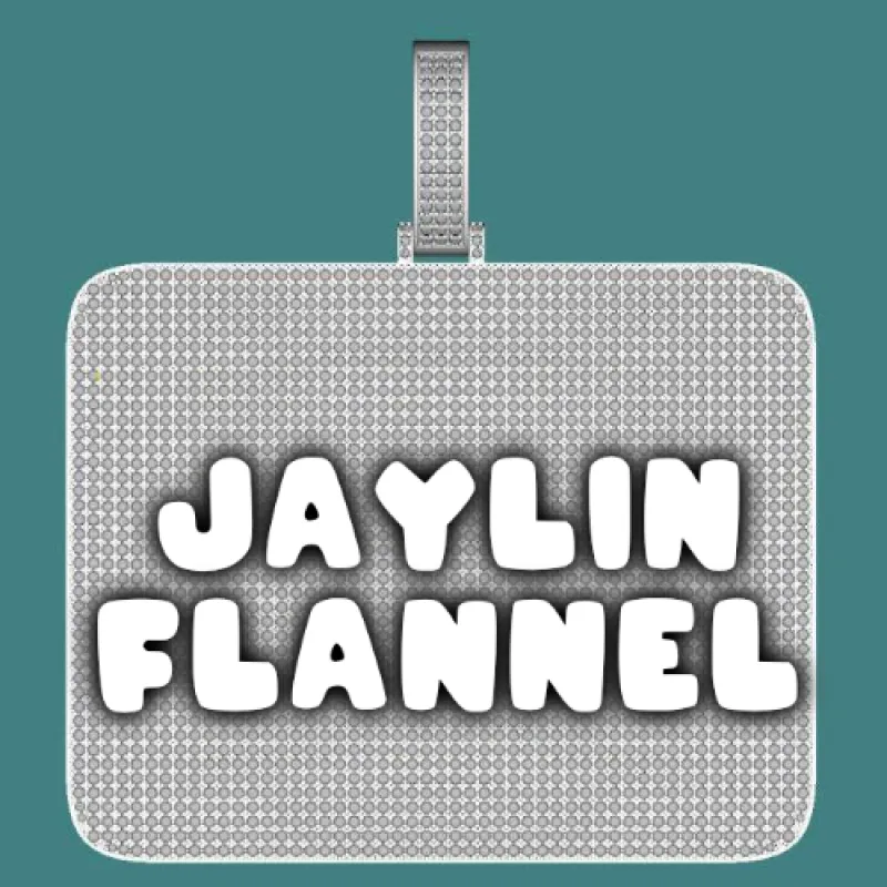 CUSTOM LETTER NECKLACE 3D BIG SQUARE sold by The GUU Shop