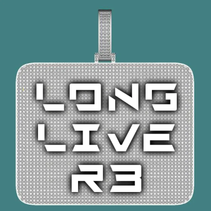 CUSTOM LETTER NECKLACE 3D BIG SQUARE sold by The GUU Shop