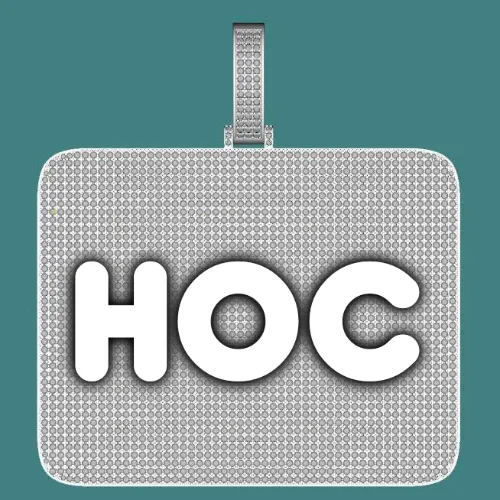 CUSTOM LETTER NECKLACE 3D BIG SQUARE sold by The GUU Shop