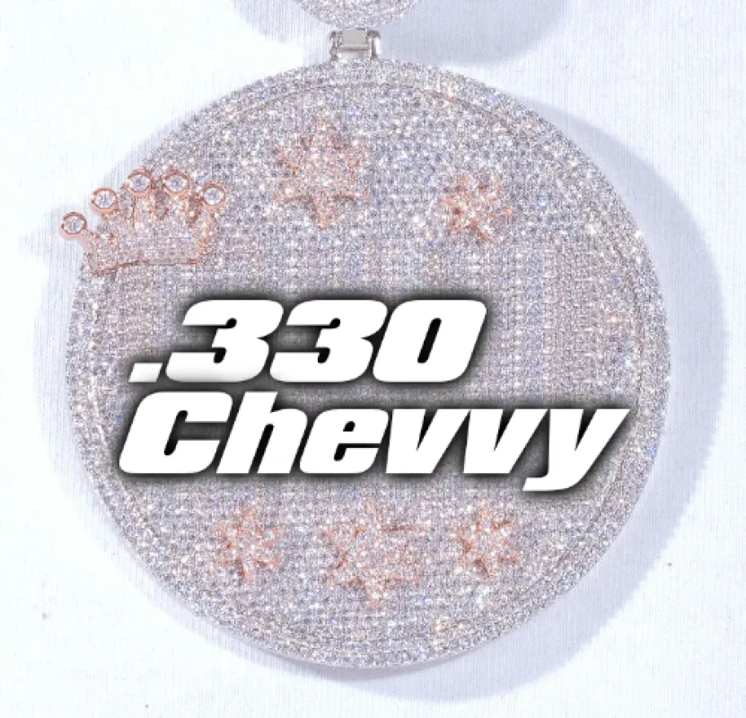 CUSTOM LETTER NECKLACE 3D BIG CROWN DISC sold by The GUU Shop