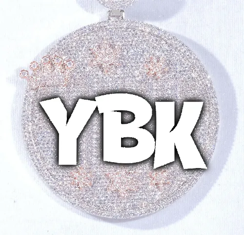 CUSTOM LETTER NECKLACE 3D BIG CROWN DISC sold by The GUU Shop