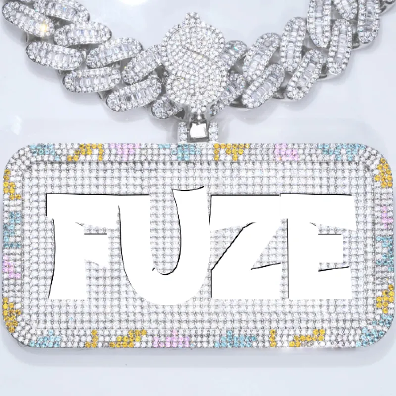 CUSTOM LETTER NECKLACE 3D COLORFUL SQUARE sold by The GUU Shop