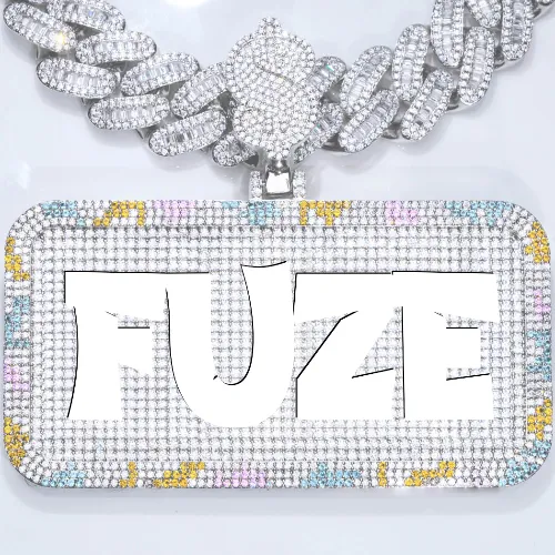 CUSTOM LETTER NECKLACE 3D COLORFUL SQUARE sold by The GUU Shop