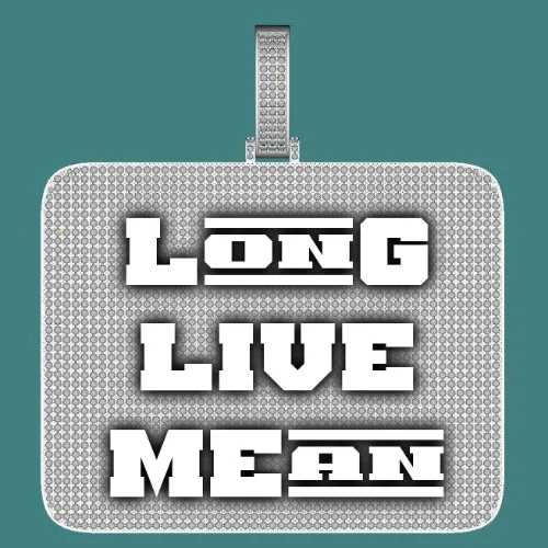 CUSTOM LETTER NECKLACE 3D BIG SQUARE sold by The GUU Shop