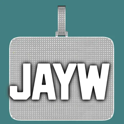 CUSTOM LETTER NECKLACE 3D BIG SQUARE sold by The GUU Shop