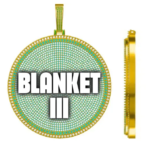 CUSTOM LETTER NECKLACE 3D BIG DISC sold by The GUU Shop