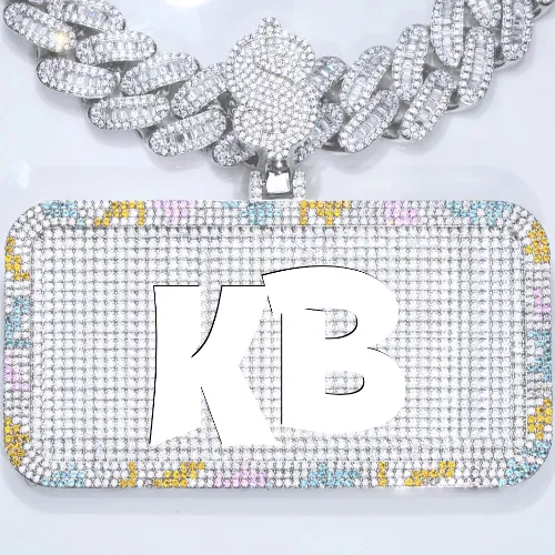 CUSTOM LETTER NECKLACE 3D COLORFUL SQUARE sold by The GUU Shop