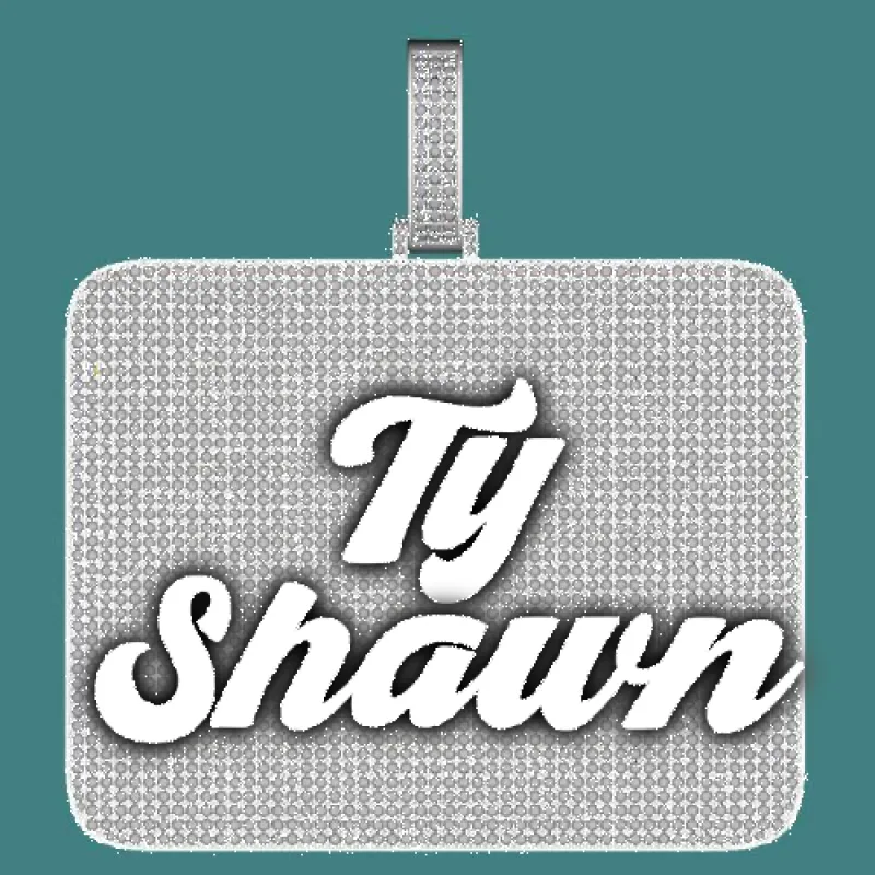 CUSTOM LETTER NECKLACE 3D BIG SQUARE sold by The GUU Shop