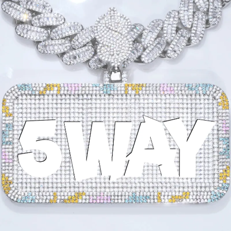 CUSTOM LETTER NECKLACE 3D COLORFUL SQUARE sold by The GUU Shop