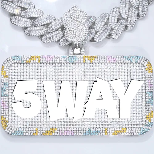 CUSTOM LETTER NECKLACE 3D COLORFUL SQUARE sold by The GUU Shop