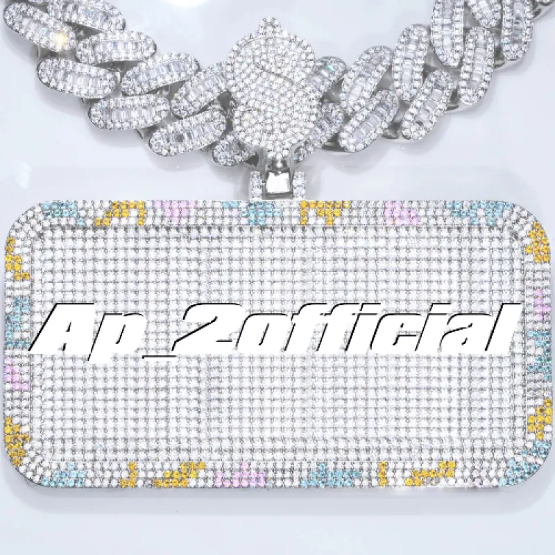 CUSTOM LETTER NECKLACE 3D COLORFUL SQUARE sold by The GUU Shop