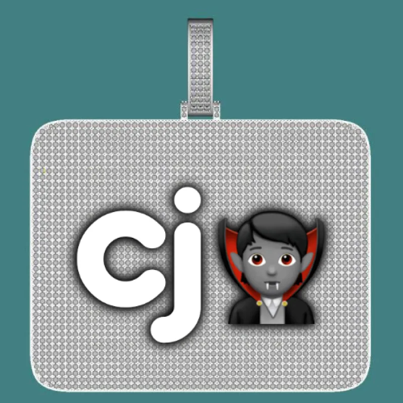 CUSTOM LETTER NECKLACE 3D BIG SQUARE sold by The GUU Shop