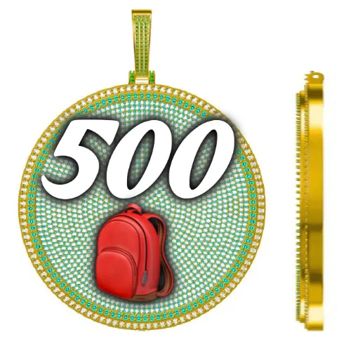 CUSTOM LETTER NECKLACE 3D BIG DISC sold by The GUU Shop