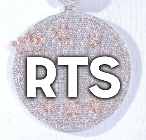 CUSTOM LETTER NECKLACE 3D BIG CROWN DISC sold by The GUU Shop