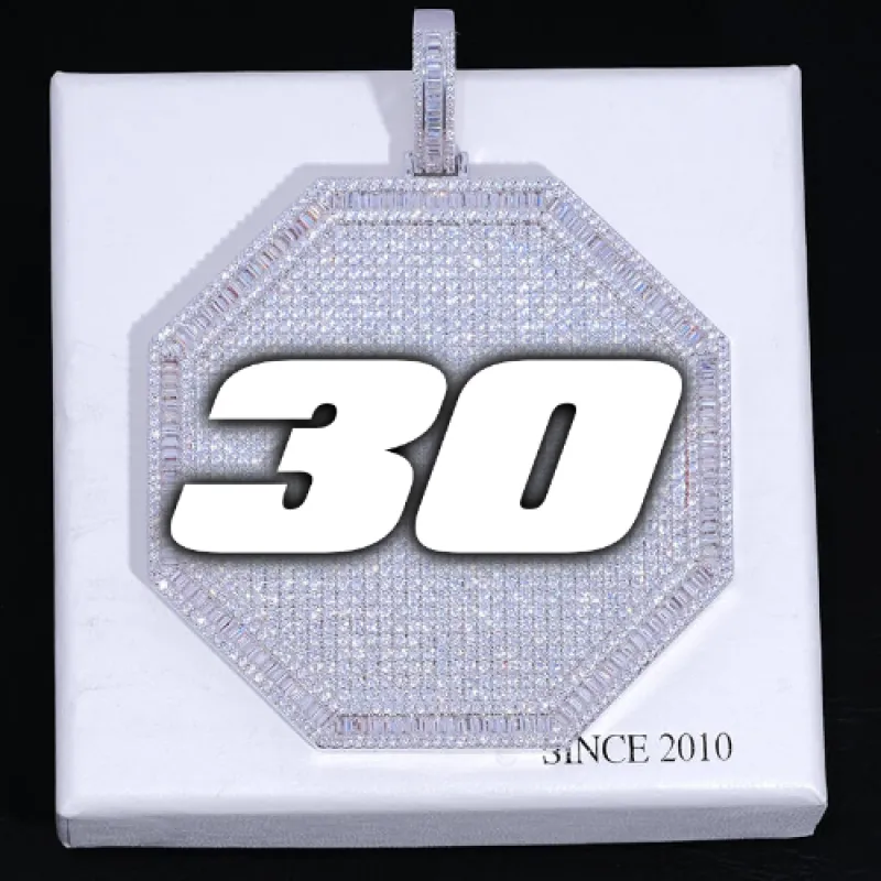 CUSTOM LETTER NECKLACE 3D BIG OCTAGON sold by The GUU Shop