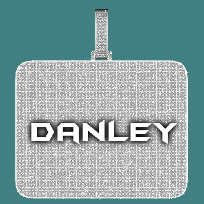 CUSTOM LETTER NECKLACE 3D BIG SQUARE sold by The GUU Shop