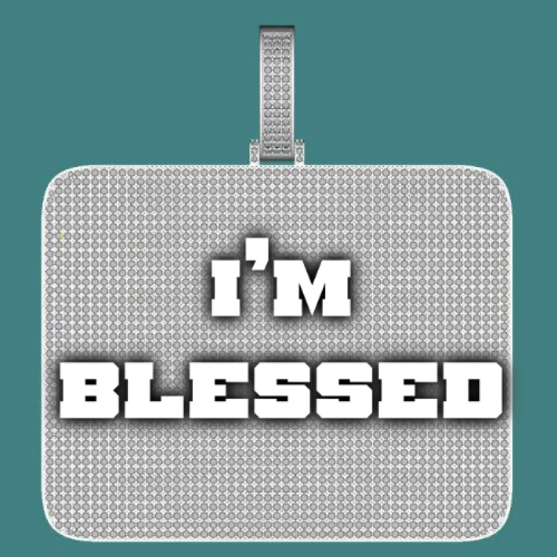 CUSTOM LETTER NECKLACE 3D BIG SQUARE sold by The GUU Shop