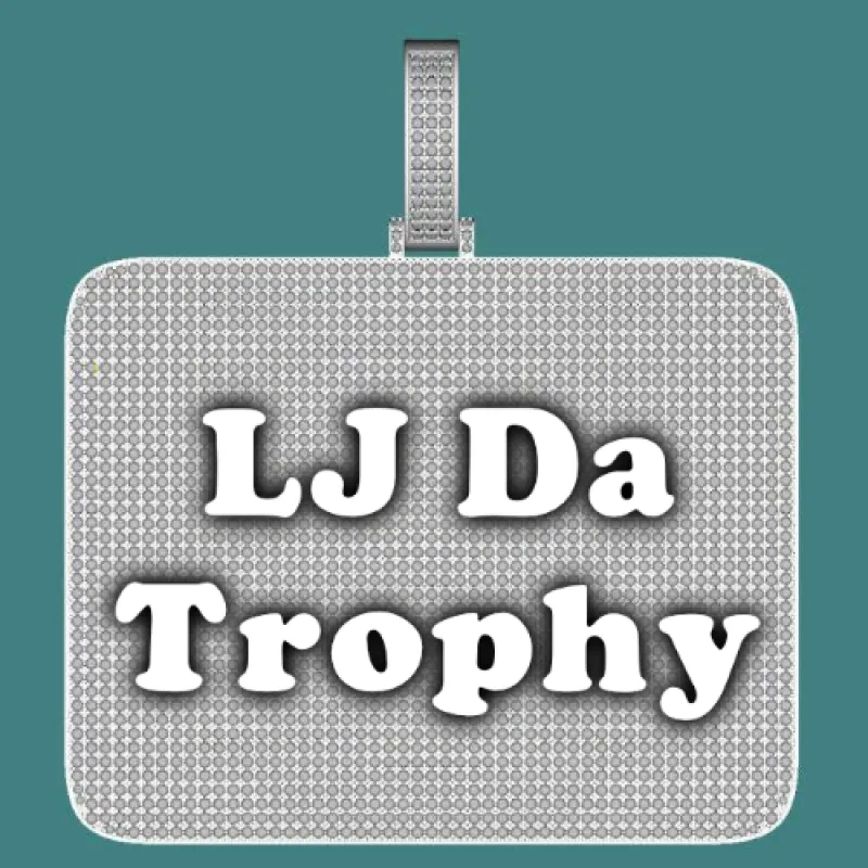 CUSTOM LETTER NECKLACE 3D BIG SQUARE sold by The GUU Shop