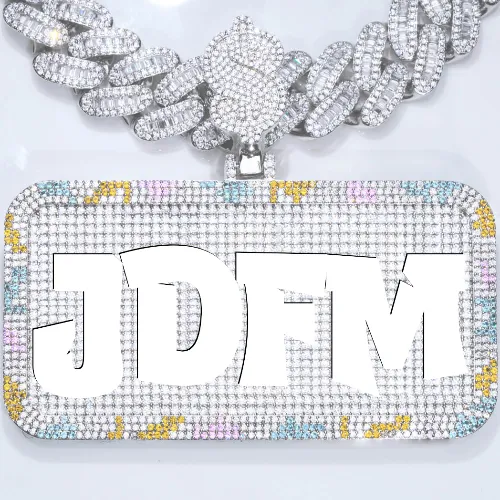 CUSTOM LETTER NECKLACE 3D COLORFUL SQUARE sold by The GUU Shop