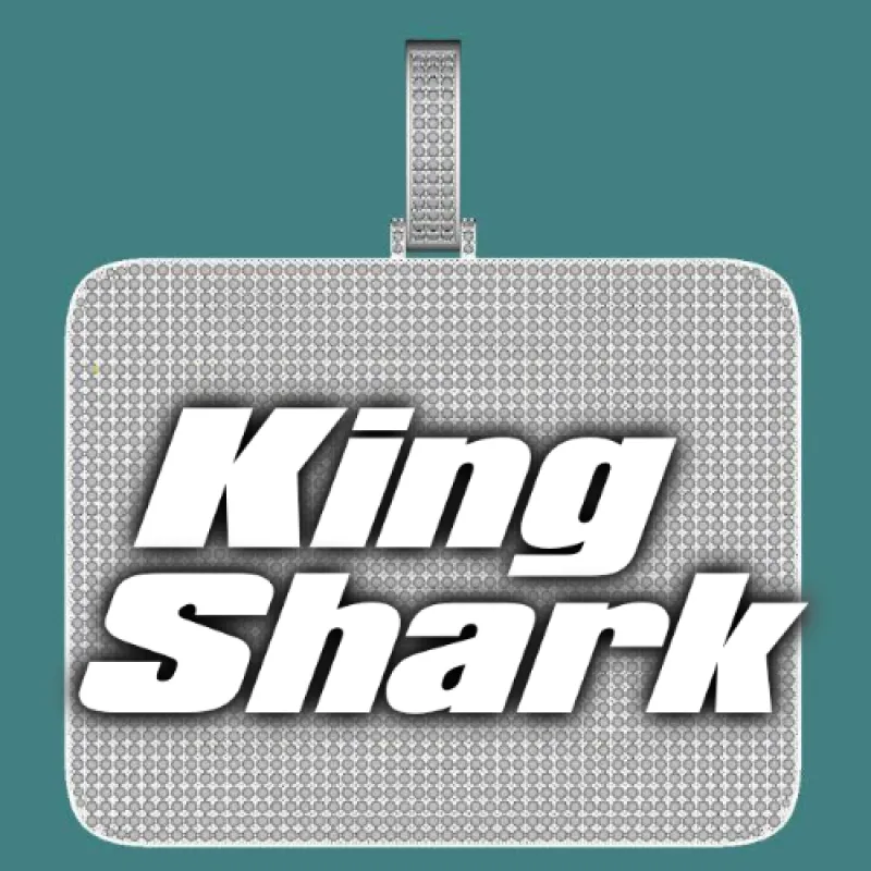 CUSTOM LETTER NECKLACE 3D BIG SQUARE sold by The GUU Shop