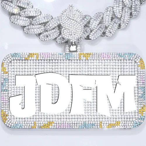 CUSTOM LETTER NECKLACE 3D COLORFUL SQUARE sold by The GUU Shop