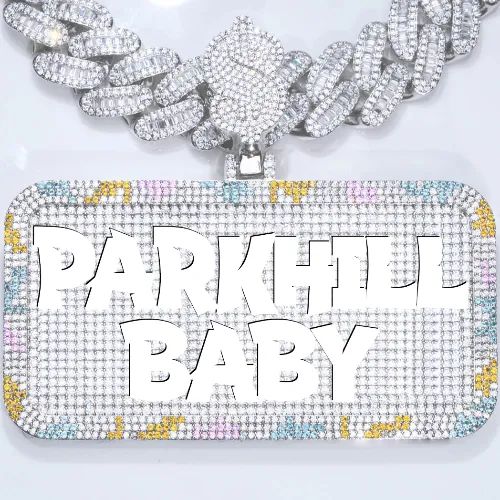 CUSTOM LETTER NECKLACE 3D COLORFUL SQUARE sold by The GUU Shop