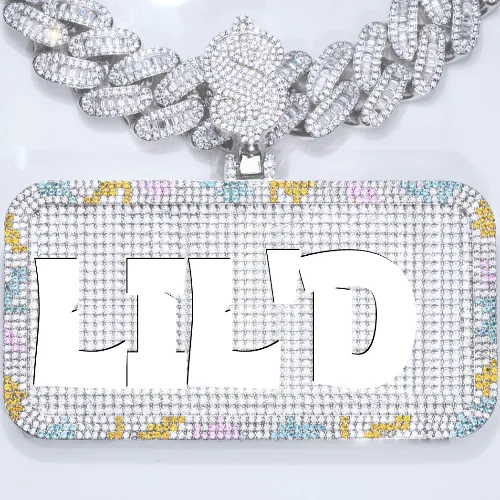 CUSTOM LETTER NECKLACE 3D COLORFUL SQUARE sold by The GUU Shop