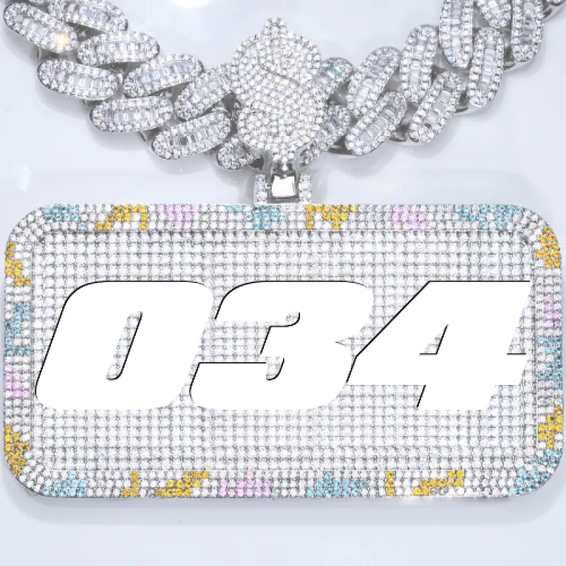 CUSTOM LETTER NECKLACE 3D COLORFUL SQUARE sold by The GUU Shop