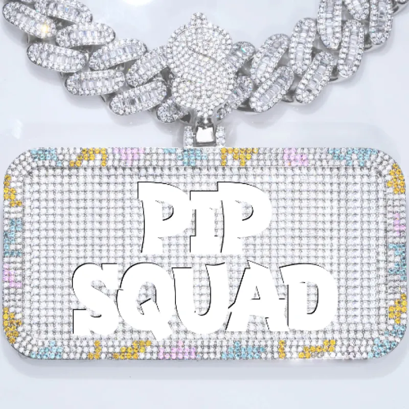 CUSTOM LETTER NECKLACE 3D COLORFUL SQUARE made by The GUU Shop