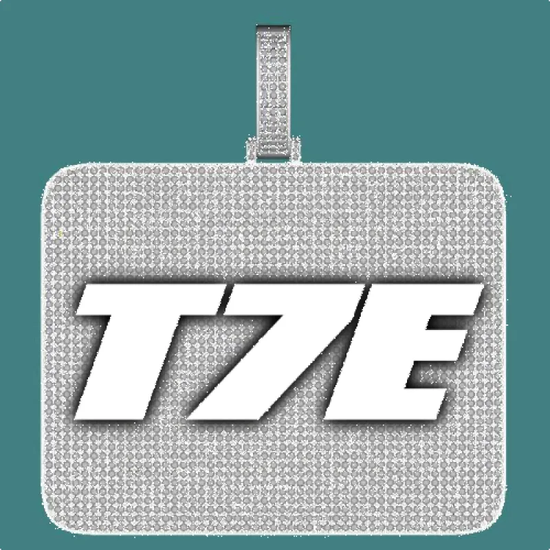 CUSTOM LETTER NECKLACE 3D BIG SQUARE sold by The GUU Shop