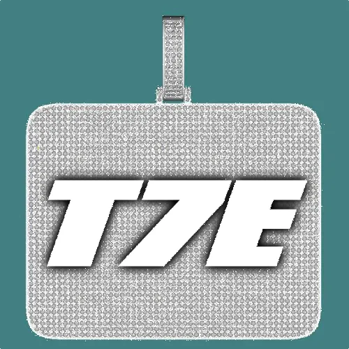 CUSTOM LETTER NECKLACE 3D BIG SQUARE sold by The GUU Shop