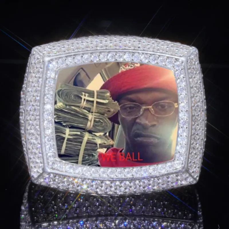 3D CUSTOM PICTURE ICED RING sold by The GUU Shop