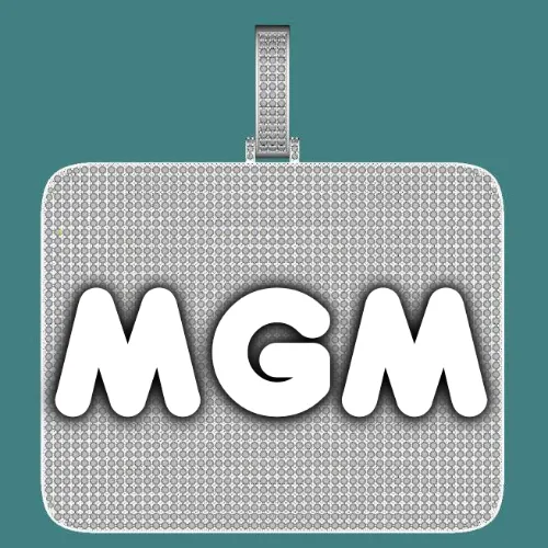 CUSTOM LETTER NECKLACE 3D BIG SQUARE sold by The GUU Shop