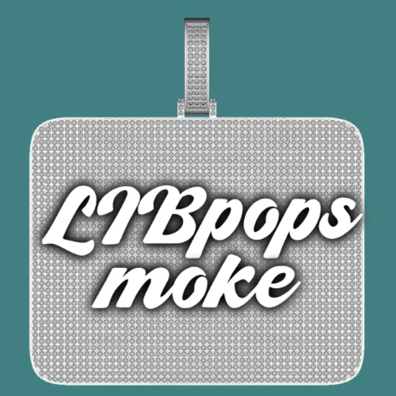 CUSTOM LETTER NECKLACE 3D BIG SQUARE sold by The GUU Shop