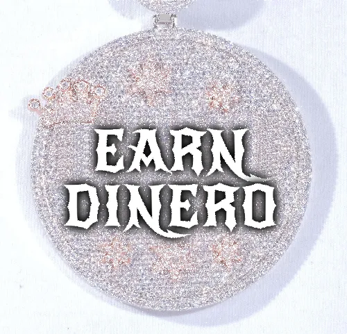 CUSTOM LETTER NECKLACE 3D BIG CROWN DISC sold by The GUU Shop