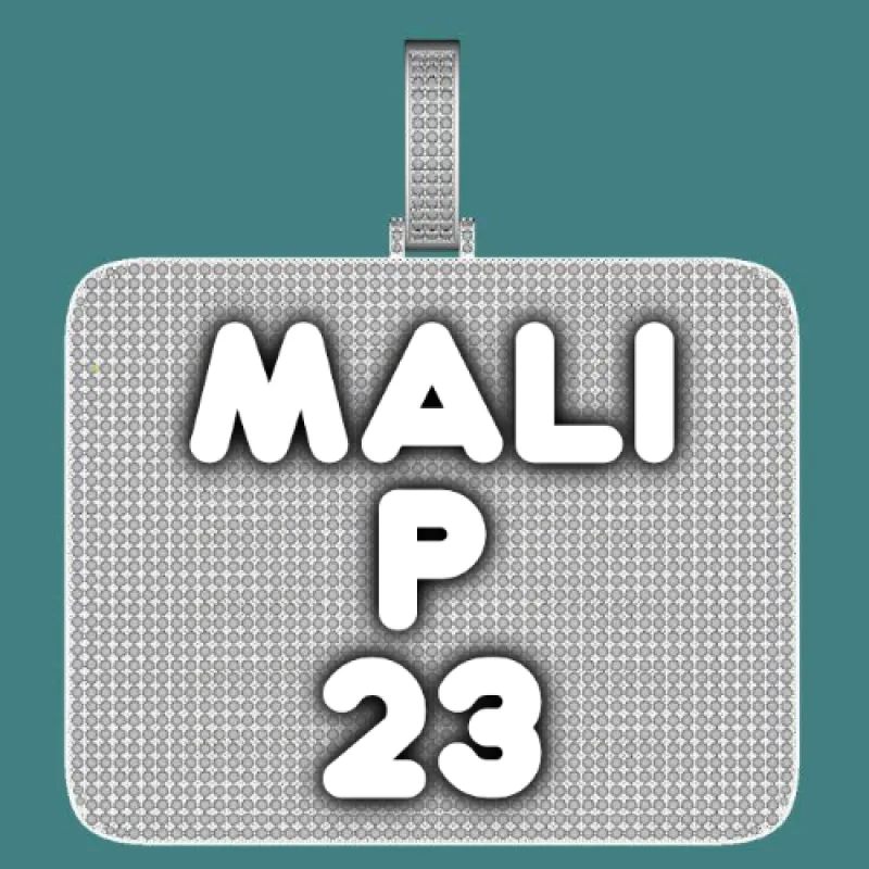 CUSTOM LETTER NECKLACE 3D BIG SQUARE sold by The GUU Shop