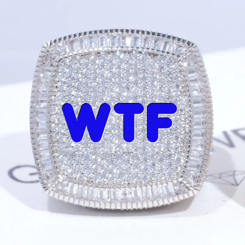 CUSTOM LETTER 3D ICED RING sold by The GUU Shop