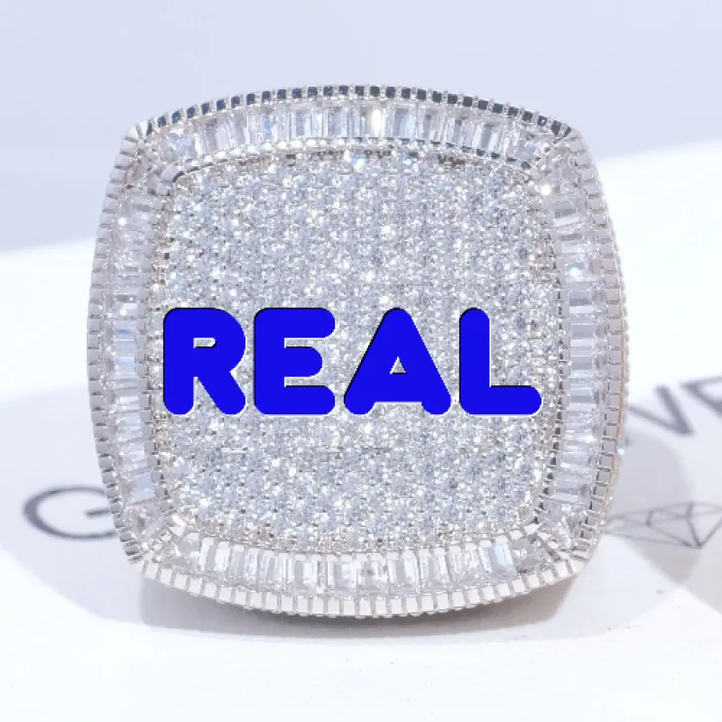 CUSTOM LETTER 3D ICED RING sold by The GUU Shop