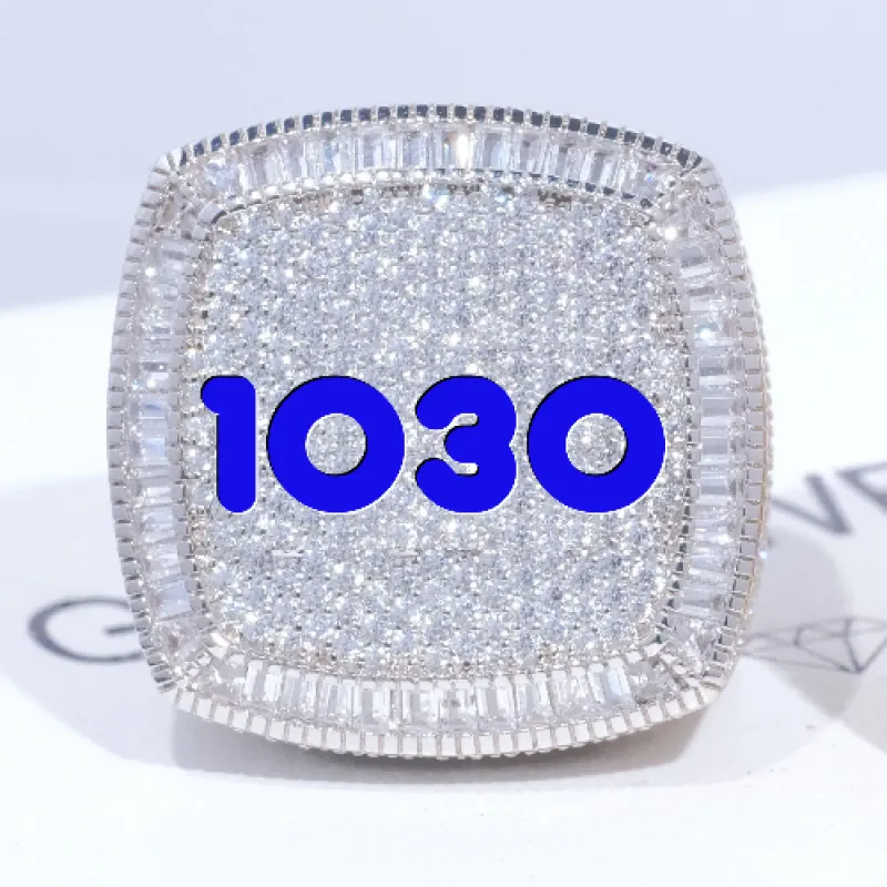 CUSTOM LETTER 3D ICED RING sold by The GUU Shop