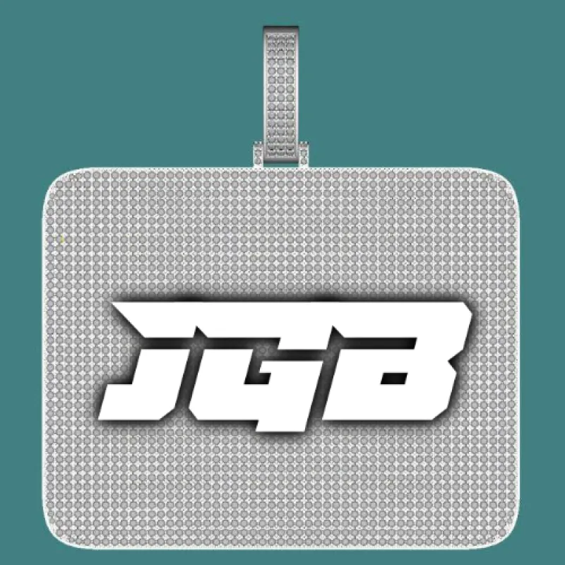 CUSTOM LETTER NECKLACE 3D BIG SQUARE sold by The GUU Shop