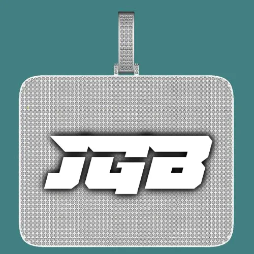 CUSTOM LETTER NECKLACE 3D BIG SQUARE sold by The GUU Shop