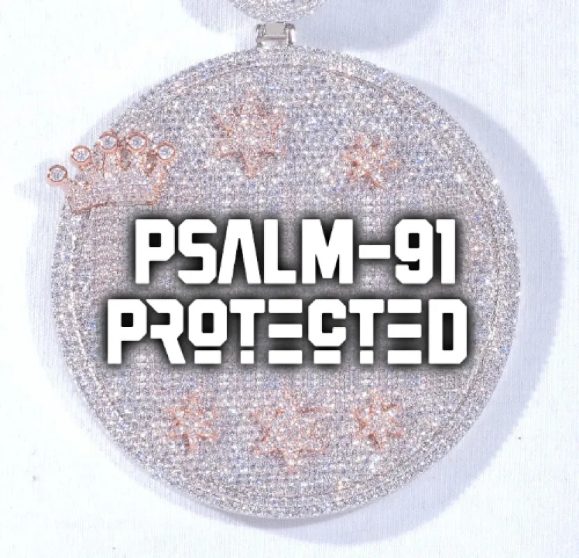 CUSTOM LETTER NECKLACE 3D BIG CROWN DISC sold by The GUU Shop