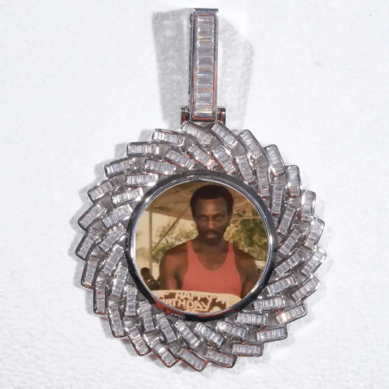 Large 3D Baguette Custom Picture Pendant sold by The GUU Shop