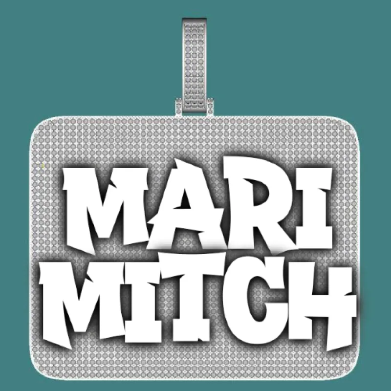 CUSTOM LETTER NECKLACE 3D BIG SQUARE sold by The GUU Shop